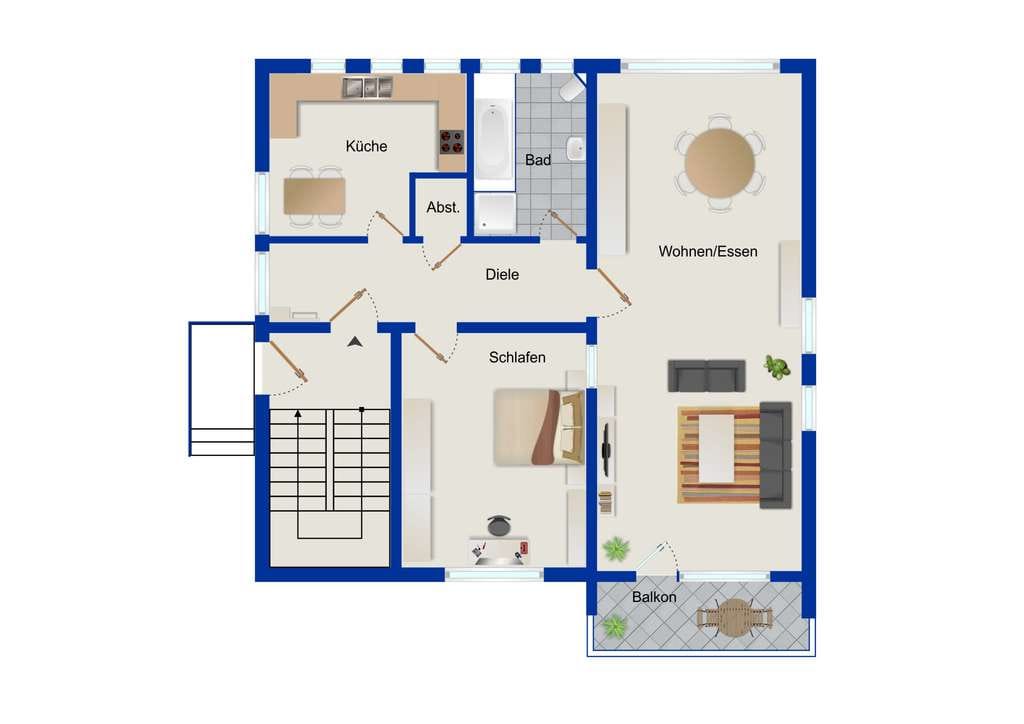 Immobilie in Borken - Attraktive 3-Zimmer-Erdgeschosswohnung in Borken - Bild 3