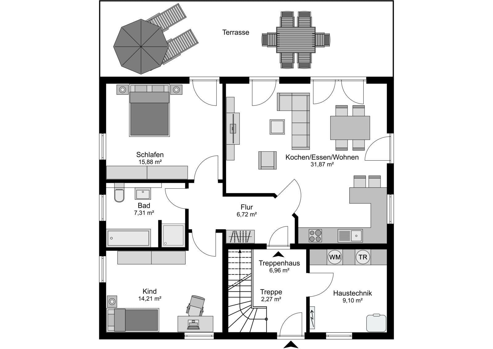 Immobilie in Neuhemsbach - Ein Traumhaus als Effizienzhaus 40 im Bauhausstiel mit Grundstück - Bild 2
