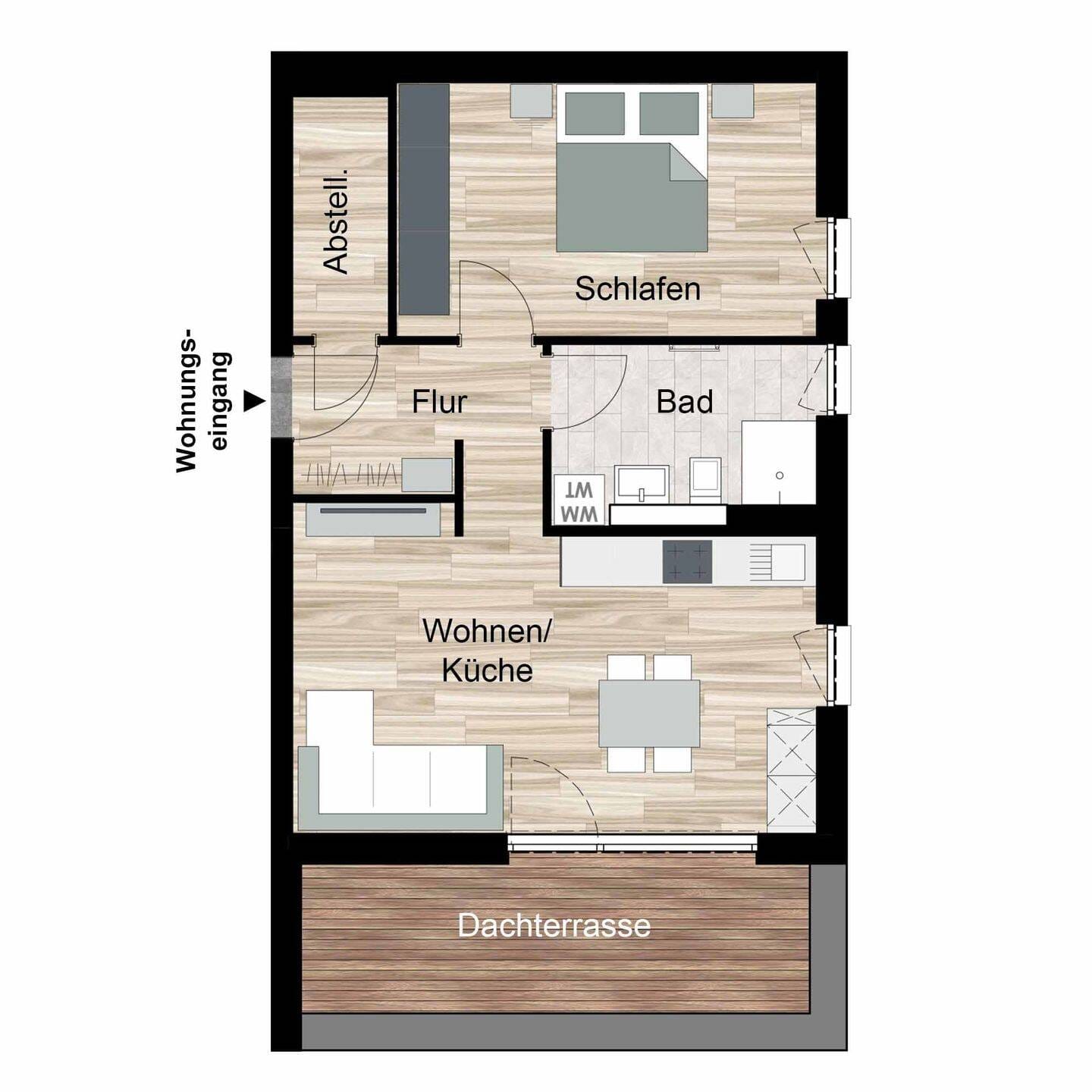 Immobilie in Ronshausen - Penthouse-Wohnungen im Grünen - Wohnprojekt Tanzgarten - Bild 1