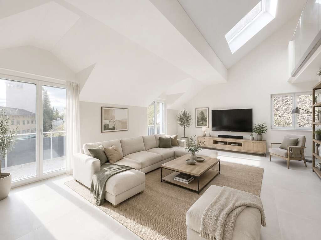 Immobilie in Icking - Helle neue 2,5 Zi.-Dachgeschoss-Maisonette-Whg. mit Süd-Balkon an der Floßlände von Wolfratshausen - Bild 0