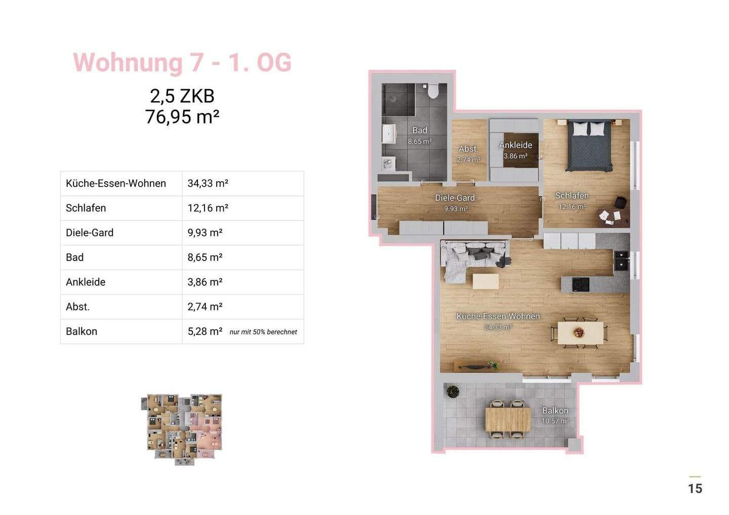 Immobilie in Postbauer-Heng - L(i)ebenswertes Wohnen im Zentrum von Postbauer-Heng mit KfW40 QNG: 2,5-Zimmer-Wohnung mit Balkon - Bild 4