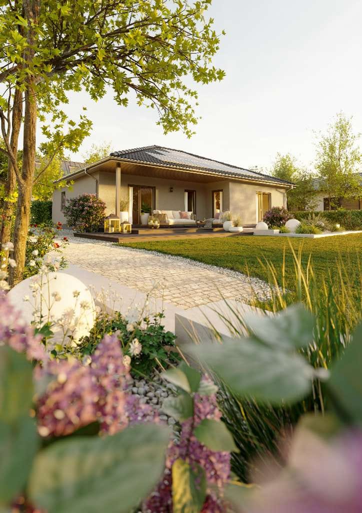 Immobilie in Gilserberg - Der Bungalow mit der charmanten Form in Gilserberg OT Sebbeterode – ausgefallen und praktisch - Bild 1