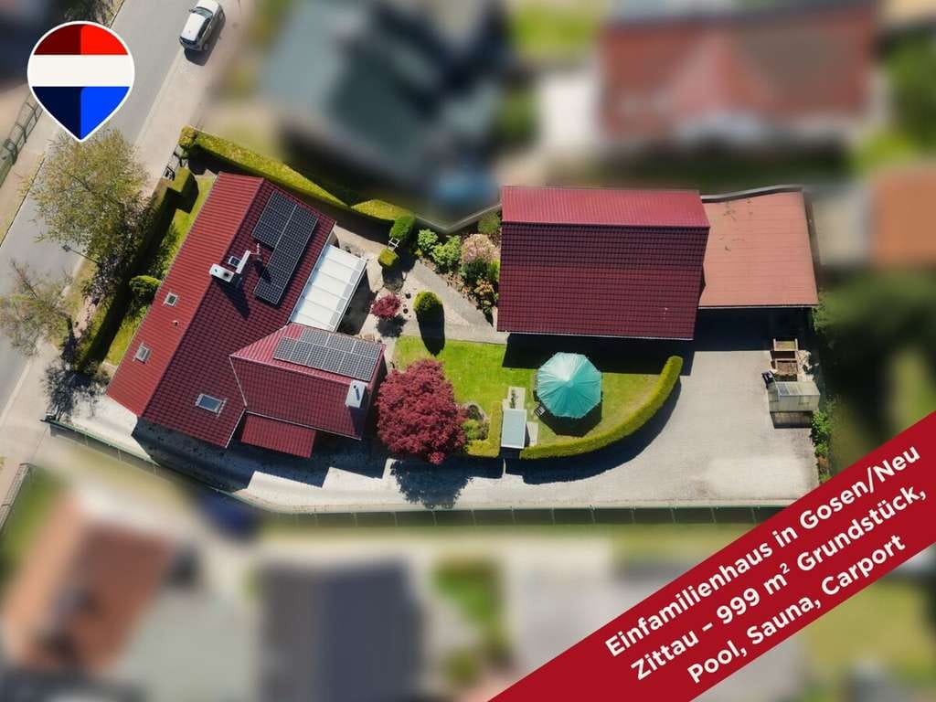 Immobilie in Gosen-Neu Zittau - Einfamilienhaus in Gosen/Neu Zittau – 999 m² Grundstück, Pool, Sauna, Carport - Bild 0