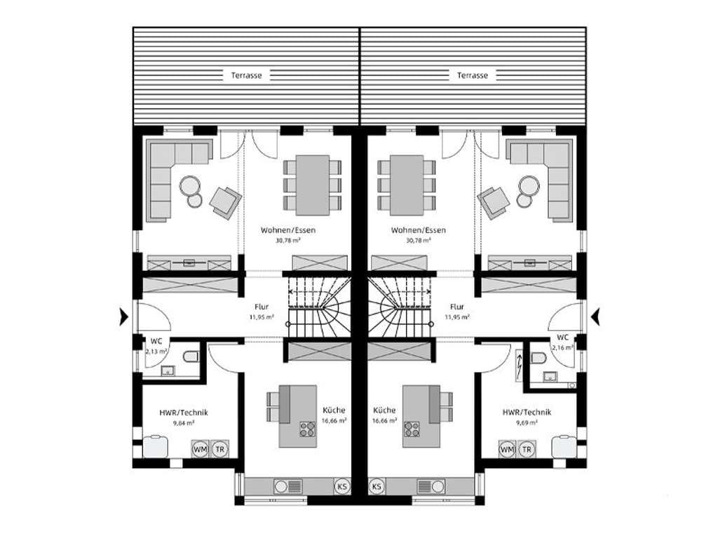 Immobilie in Uehlfeld - Gemeinsam wohnen, individuell leben - stilvolles Doppelhaus zum Wohlfühlen - Bild 2