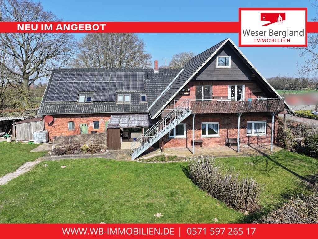 Immobilie in Petershagen - Bauernhaus mit sonnigem Grundstück, Charakter, Platz und Potenzial - Bild 0