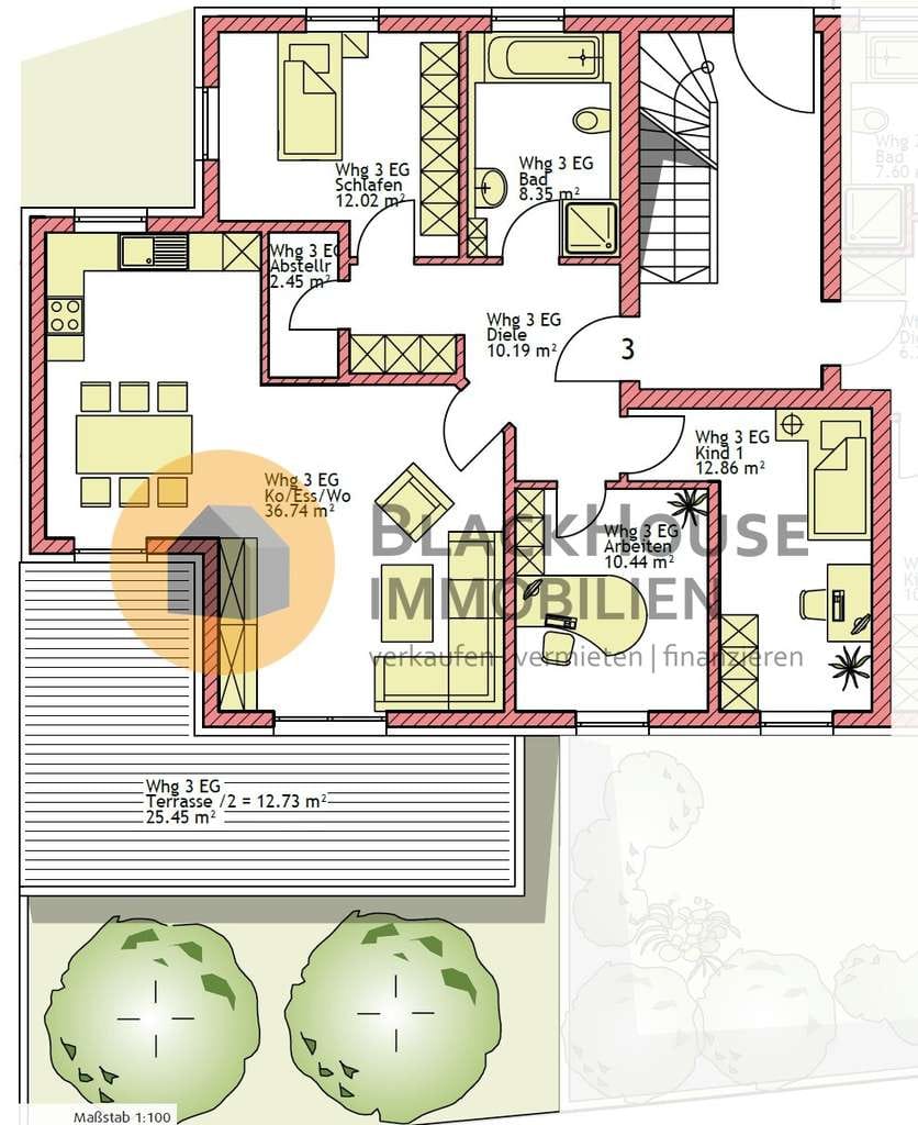 Immobilie in Reichertshofen - Baujahr 2021: grosse sonnige Gartenwohnung mit Einzelgarage und Stellplatz - Bild 2