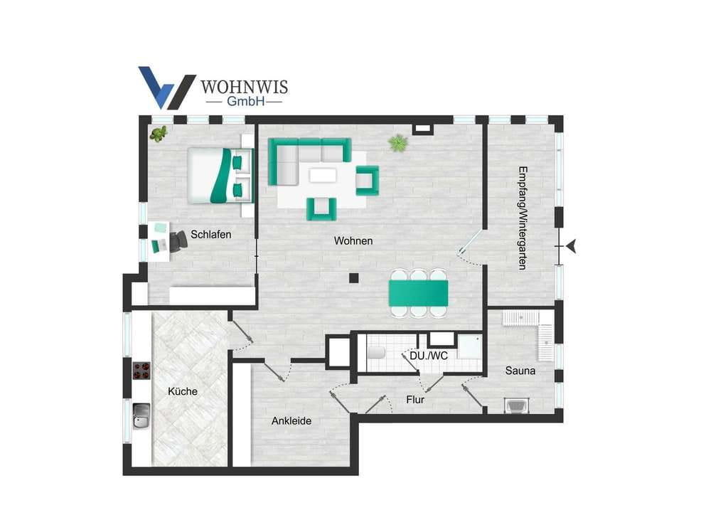 Immobilie in Reinsdorf - Vielseitige 3,5-Raum-Wohnung/ Gewerbe mit 101 m² und Top-Ausstattung in Reinsdorf - Bild 2