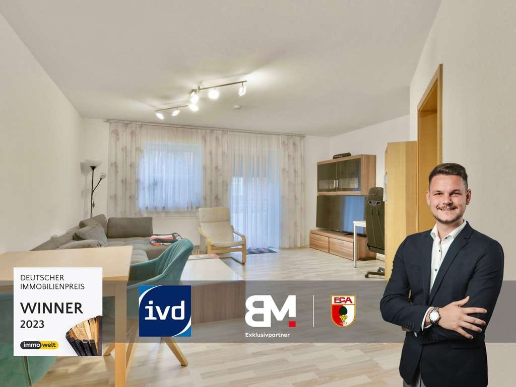 Immobilie in Hiltenfingen - Attraktive Wohnung in ruhiger Lage mit Tiefgarage und zukunftssicherer Heizlösung - Bild 0