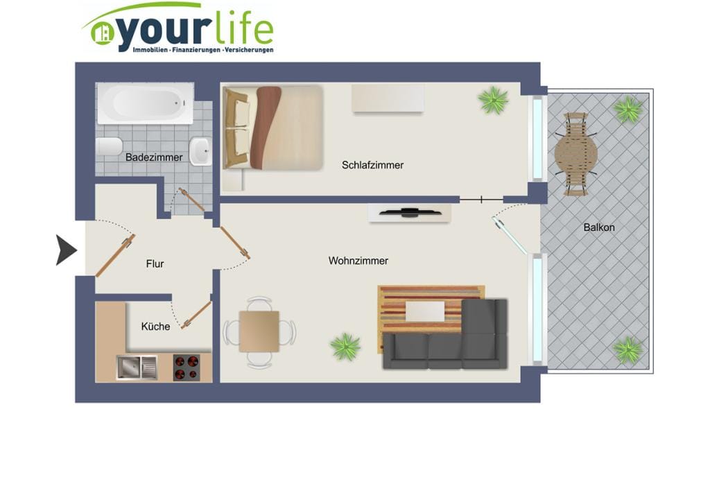 Immobilie in Memmingen - Zentrumsnahes Apartment mit Tiefgaragenstellplatz – renovierungsbedürftig - Bild 4