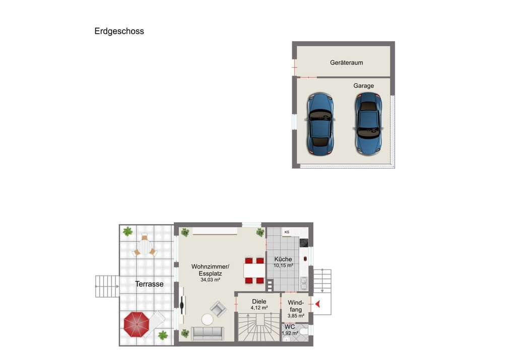 Immobilie in Emmering - DHH mit Pool und schönem Garten in Emmering - Bild 1