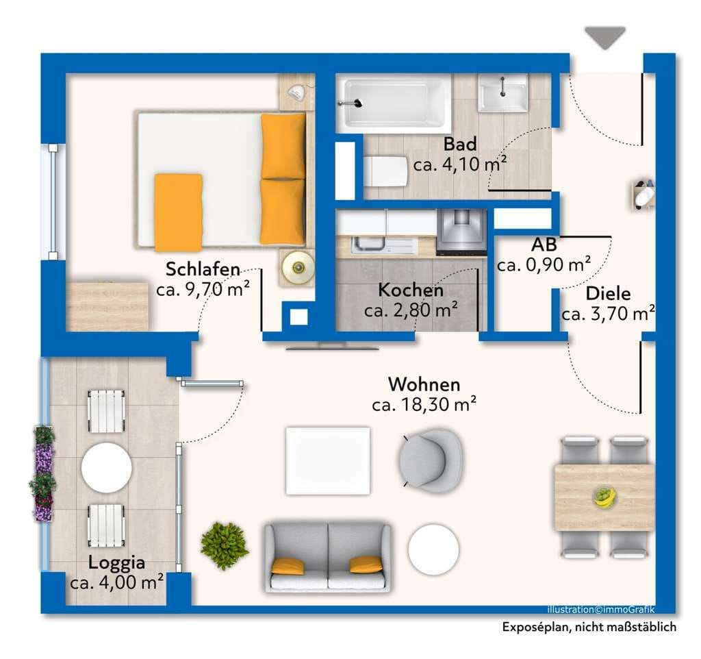 Immobilie in Wiesbaden - „Investmentchance“
Vermietete 1,5-Zimmer-Wohnung 
im beliebten Rheingauviertel - Bild 1