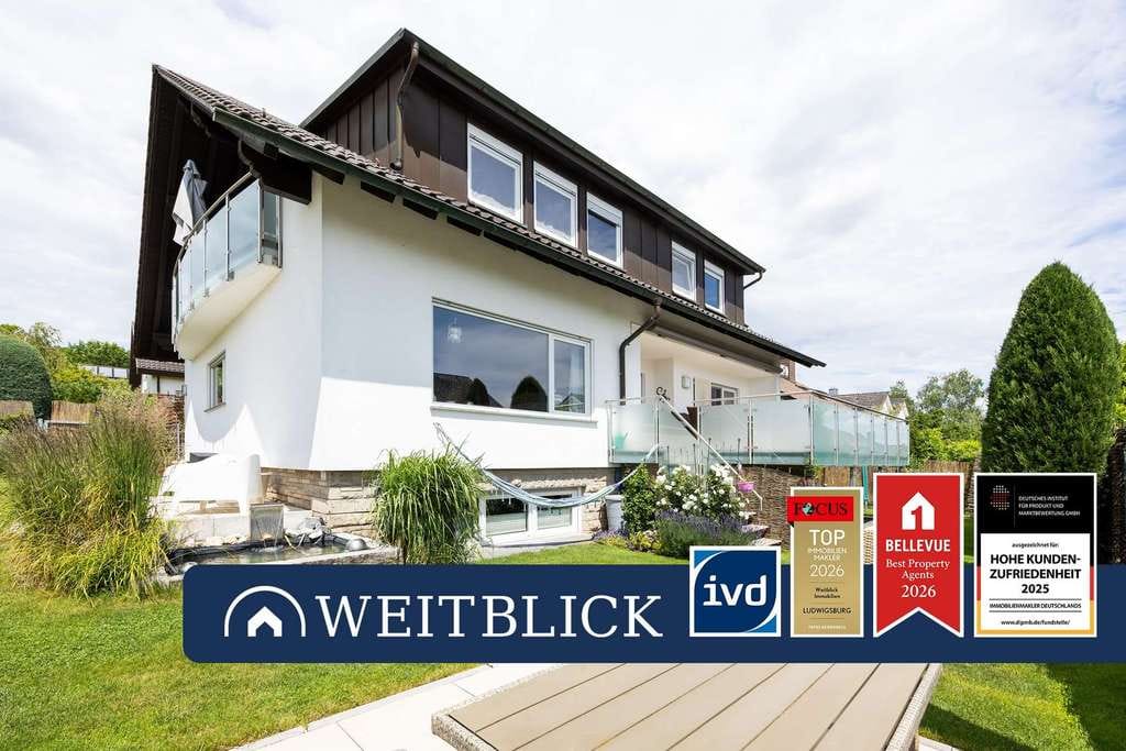 Immobilie in Löchgau - WEITBLICK: Saniertes Zweifamilienhaus in Feldrandlage! - Bild 0