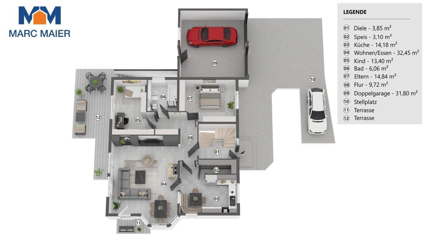 Immobilie in Wallhausen - Gepflegtes 1-2 Familienhaus inkl. Doppelgarage in ruhiger & familienfreundlicher Lage in Wallhausen - Bild 1