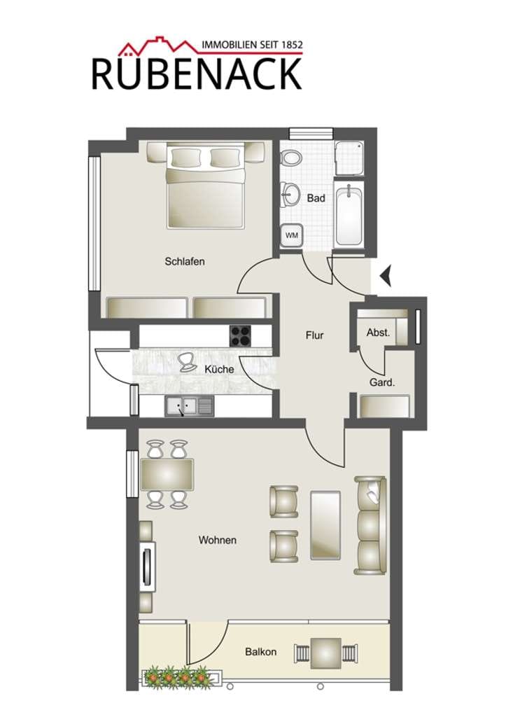 Immobilie in Nienburg/Weser - Helle 2-Zimmer-Wohnung im 2. Obergeschoss in zentraler Lage! - Bild 3