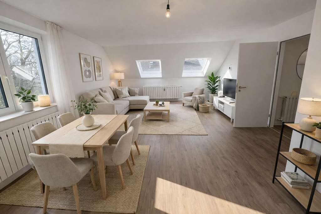 Immobilie in Rödinghausen - PROVISIONSFREI Erstbezug nach Sanierung: 3-Zi.-Dachgeschosswohnung in Rödinghausen, Energieklasse B. - Bild 0