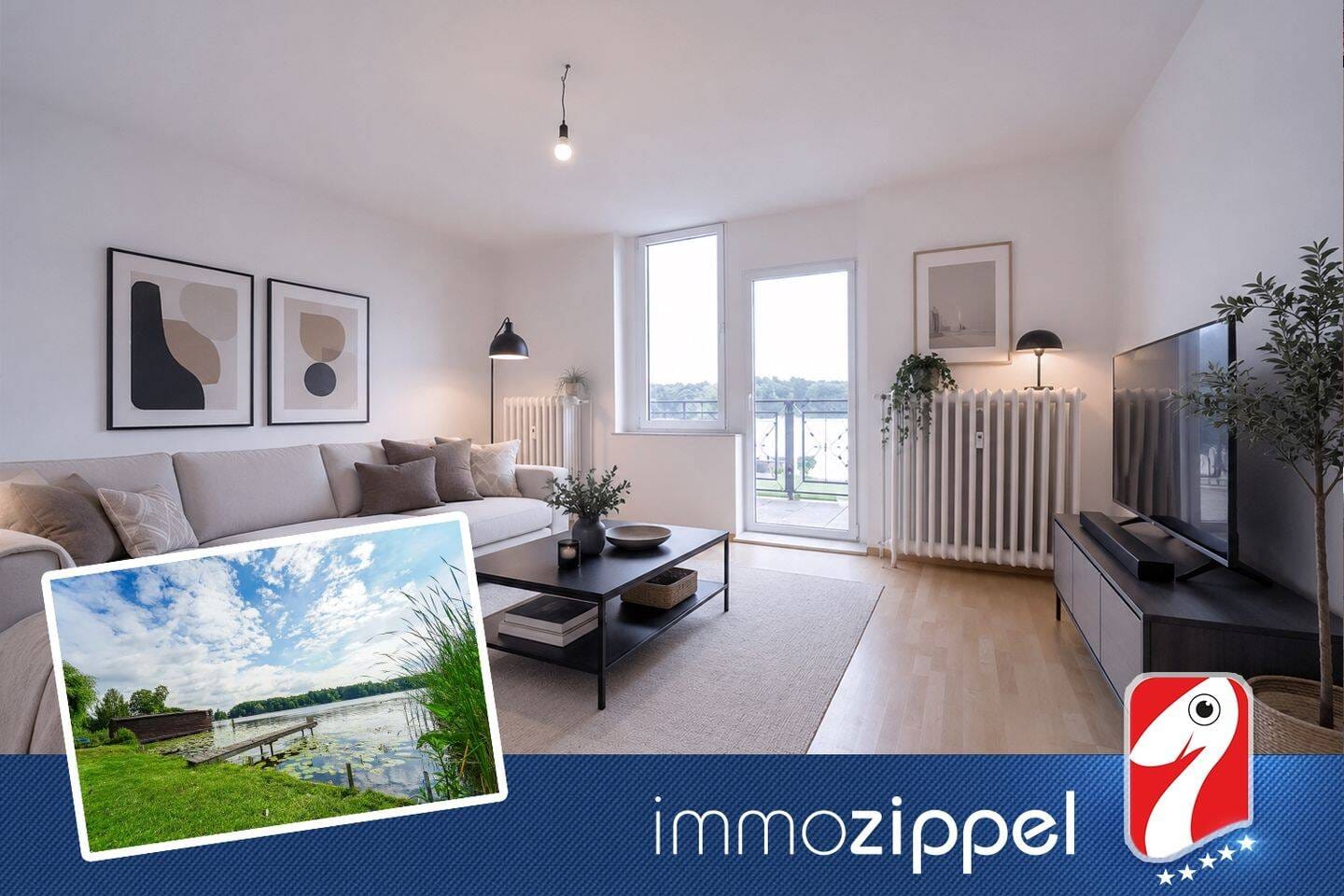 Immobilie in Fürstenberg/Havel - Seezugang & Garten! - Großzügige 4-Zimmer-Wohnung mit Balkon - Bild 0