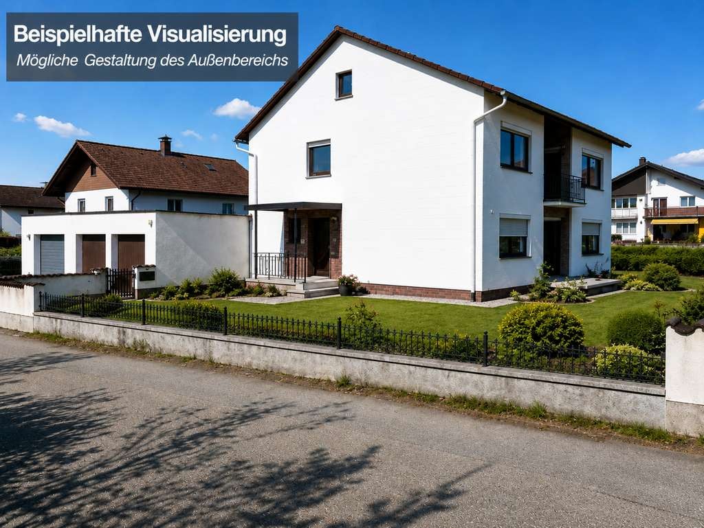 Immobilie in Reisbach - Freistehendes Zweifamilienhaus: 891 m² Grund, schöne, ruhige Lage - Bild 1