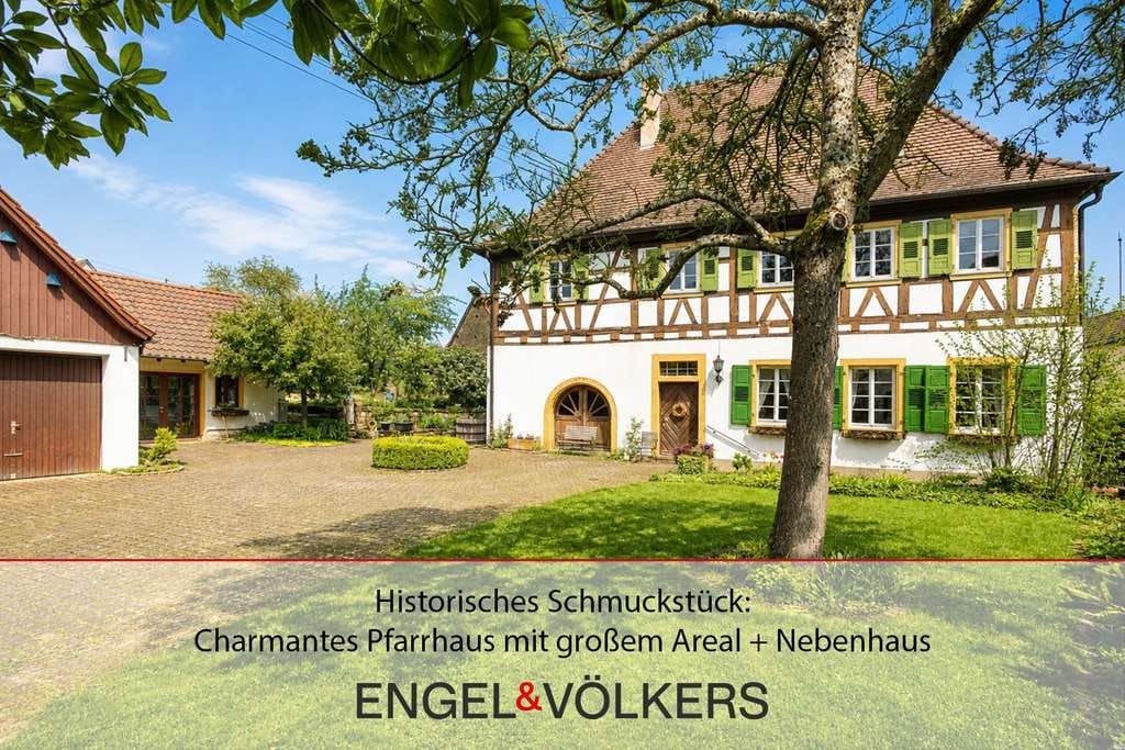 Immobilie in Oberotterbach - Historisches Schmuckstück: Charmantes Pfarrhaus mit großem Areal + Nebenhaus - Bild 0