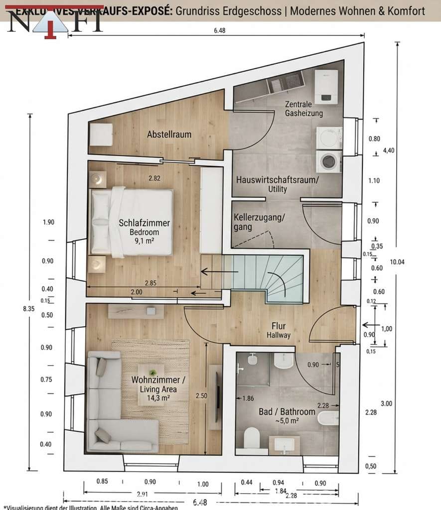 Immobilie in Beuren - **Stilvoll renoviertes Stadthaus mit individuellem Charakter und hervorragender Wertanlage** - Bild 2