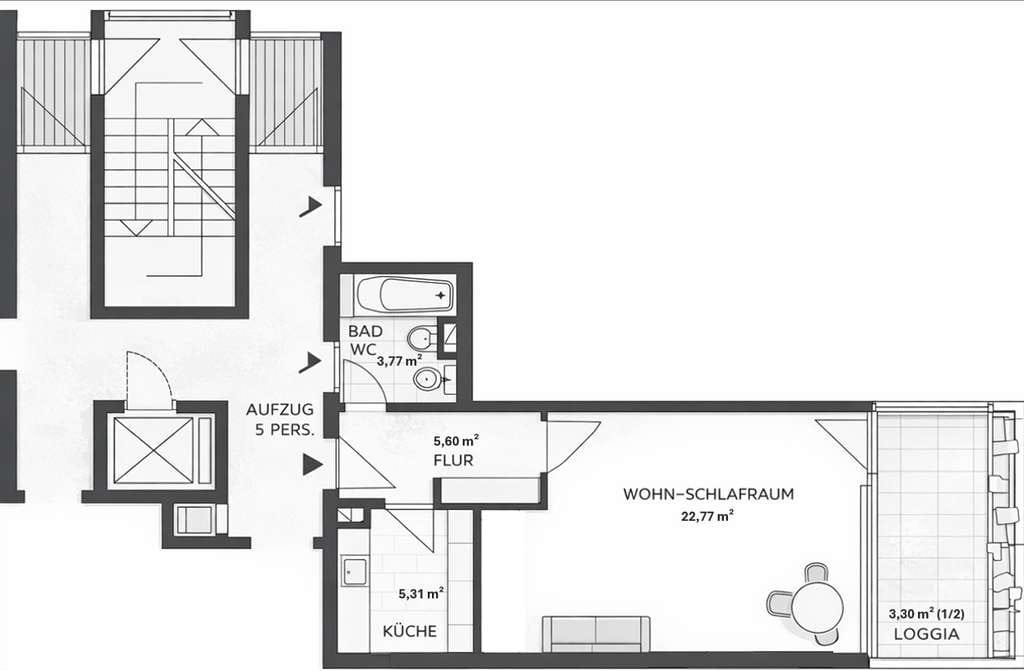Immobilie in Herrsching am Ammersee - Charmantes 1-Zimmer-Appartement mit Balkon in Herrsching - Bild 0