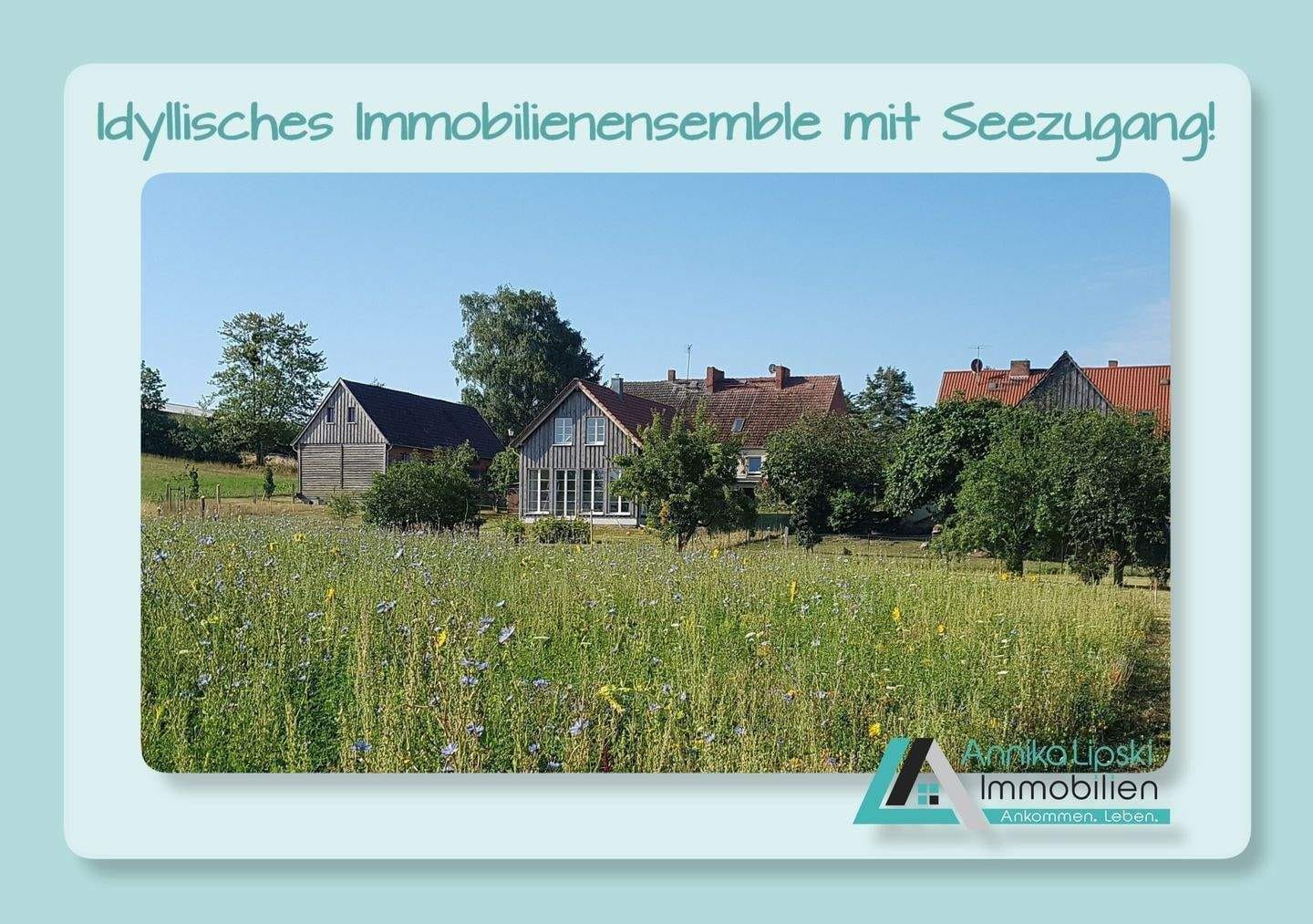 Immobilie in Boitzenburger Land - Uckermark - Idyllisches Immobilienensemble mit Seezugang  - Bild 0