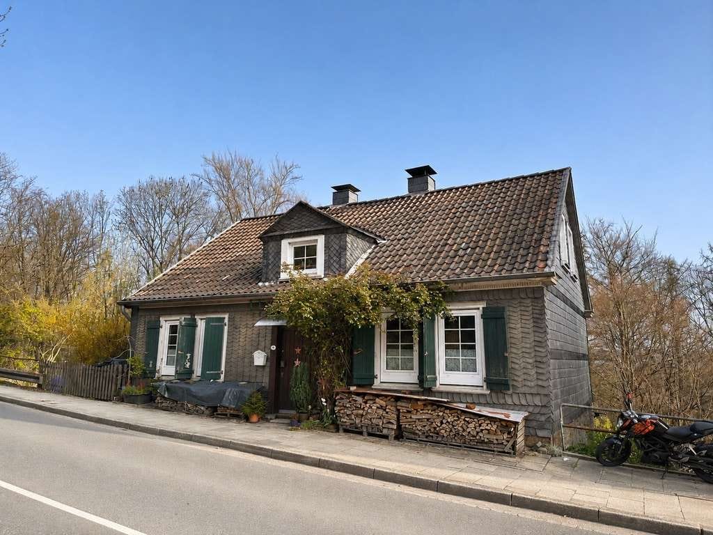 Immobilie in Hattingen - Historisches Fachwerkhaus von 1850 – einzigartiges Wohnjuwel in Blankenstein - mit großem Hanggru - Bild 0