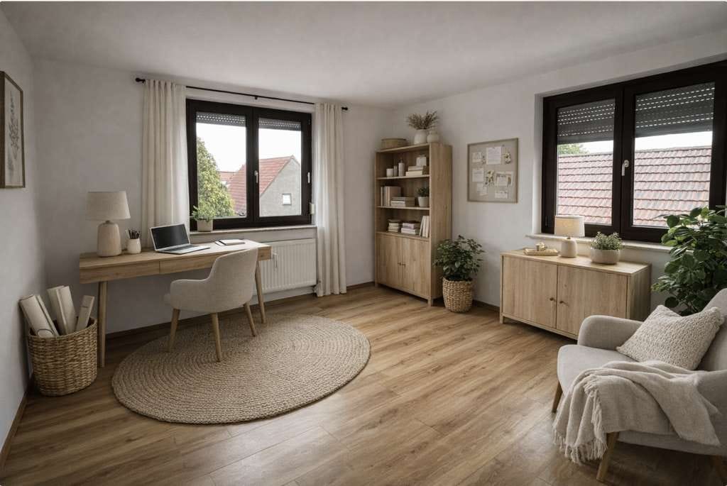 Immobilie in Erkenbrechtsweiler - Charmante 3,5-Zimmer-Wohnung mit Balkon, historischem Holzofen und zusätzlichen Nutzräumen - Bild 3