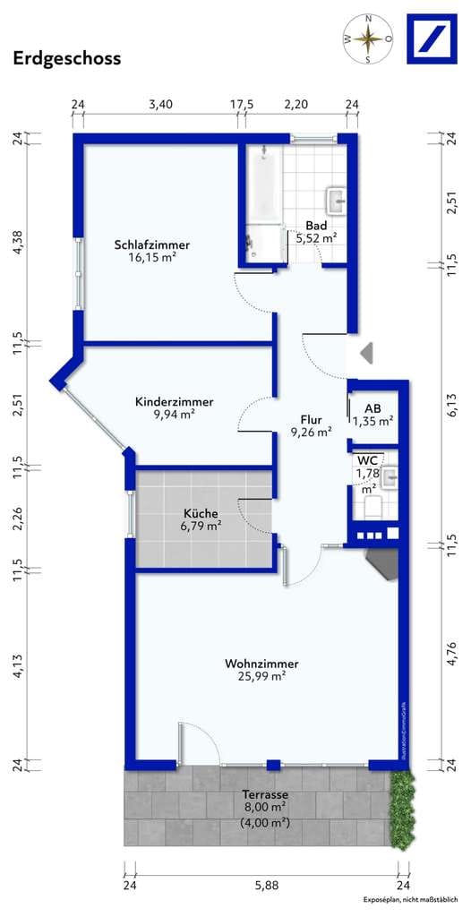 Immobilie in Benningen am Neckar - Stilvoll wohnen mit Potenzial – Erdgeschosswohnung mit Terrasse in Benningen am Neckar - Bild 3