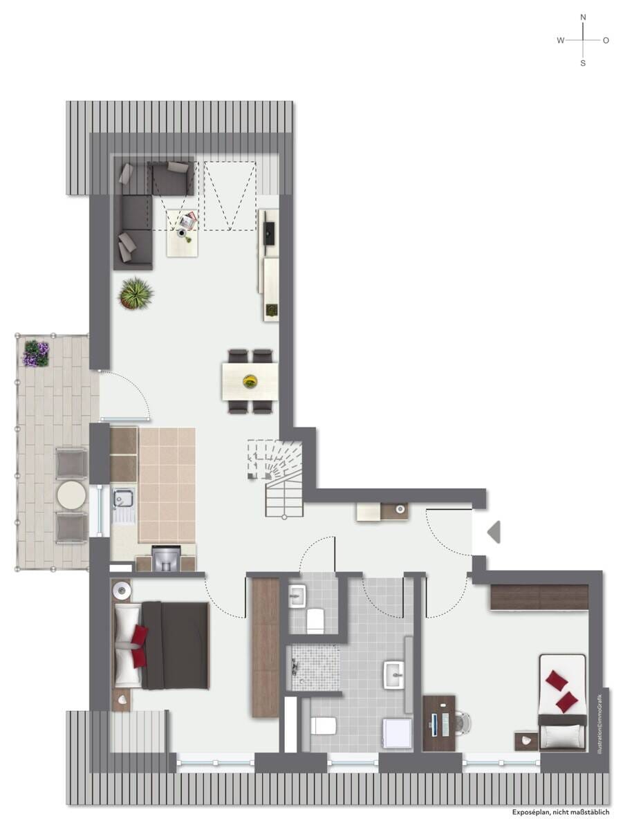 Immobilie in Villingendorf - Highlight! Wohnung mit Galerie - Bild 2