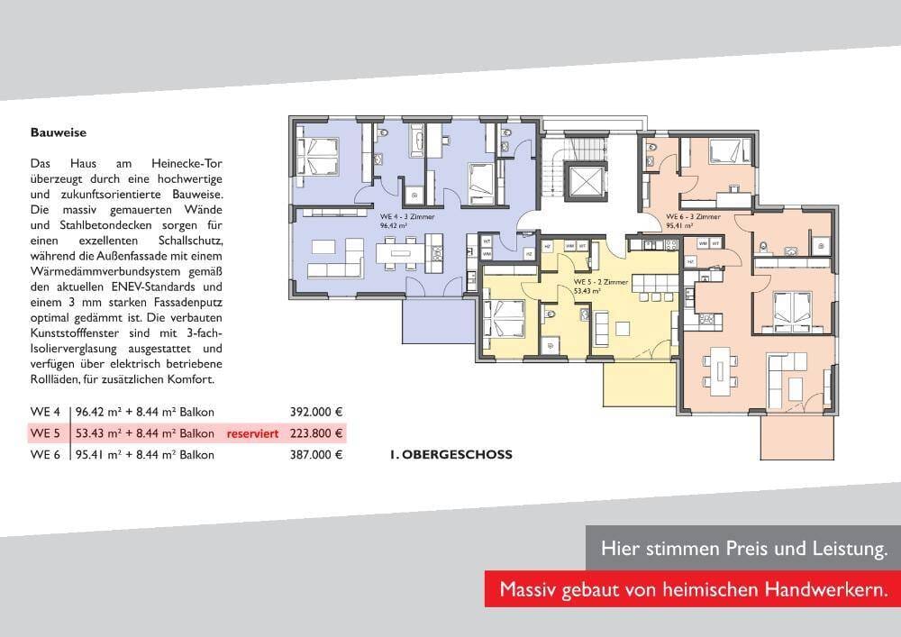 Immobilie in Kirchlengern - ! VERKAUFT ! Haus am Heinecke-Tor - Errichtung von 8 Eigentumswohnungen - Wohnung Nr. 2 - Bild 3