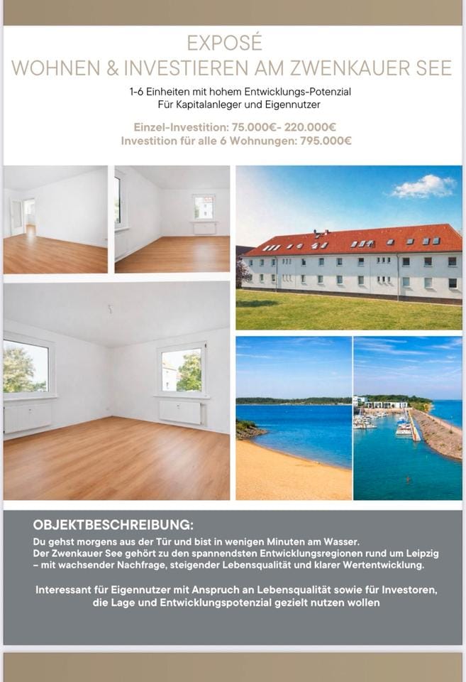 Immobilie in Zwenkau - 4-Zi.Wo. am Zwenkauer See|91m²|Große Miet&Wertsteigerung mgl. - Bild 0