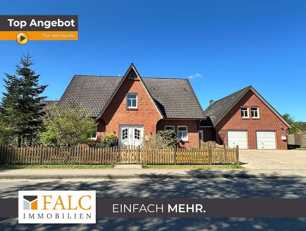 Immobilie in Oldendorf - Top gepflegtes Einfamilienhaus mit Einliegerwohnung und Praxis in schöner Lage von Oldendorf - Bild 0