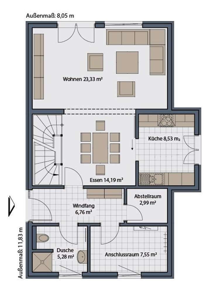 Immobilie in Traitsching - Bauen mit Vertrauen: Die Zukunft für Ihre Familie mit 4 Zimmer in der Nähe von Cham mit Grundstück - Bild 4