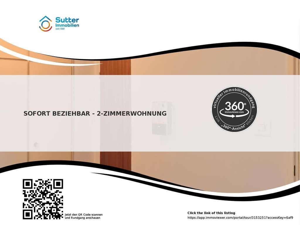 Immobilie in Kaufbeuren - Sofort beziehbar - 2-Zimmerwohnung - Bild 1