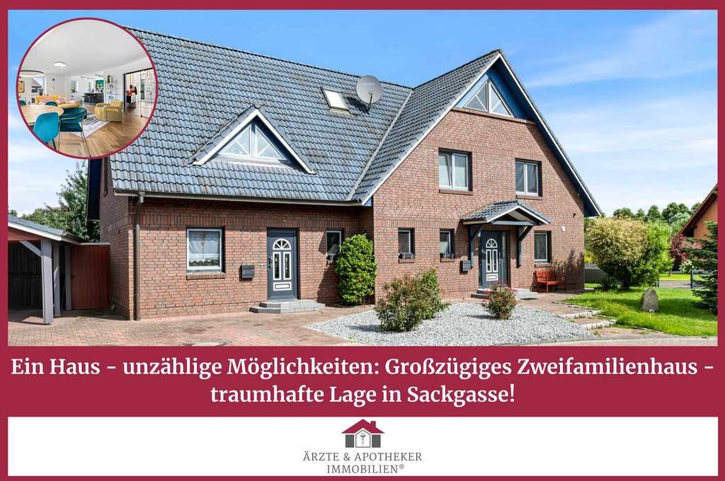 Immobilie in Ahlerstedt - Ein Haus - unzählige Möglichkeiten: Großzügiges Zweifamilienhaus -  traumhafte Lage in Sackgasse! - Bild 0
