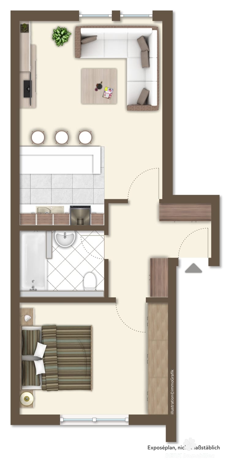 Immobilie in Stockstadt am Main - BERK Immobilien - Attraktive 2-Zimmer-ETW in begehrter Lage inkl. EBK und PKW-Stellplatz - Bild 4