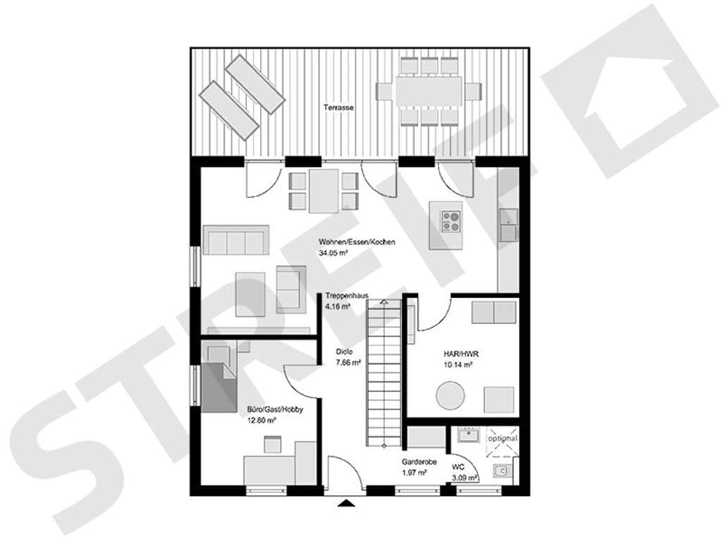 Immobilie in Mehlbach - Exklusive Streif Stadtvilla als Effizienzhaus, incl. Grundstück  - Bild 3