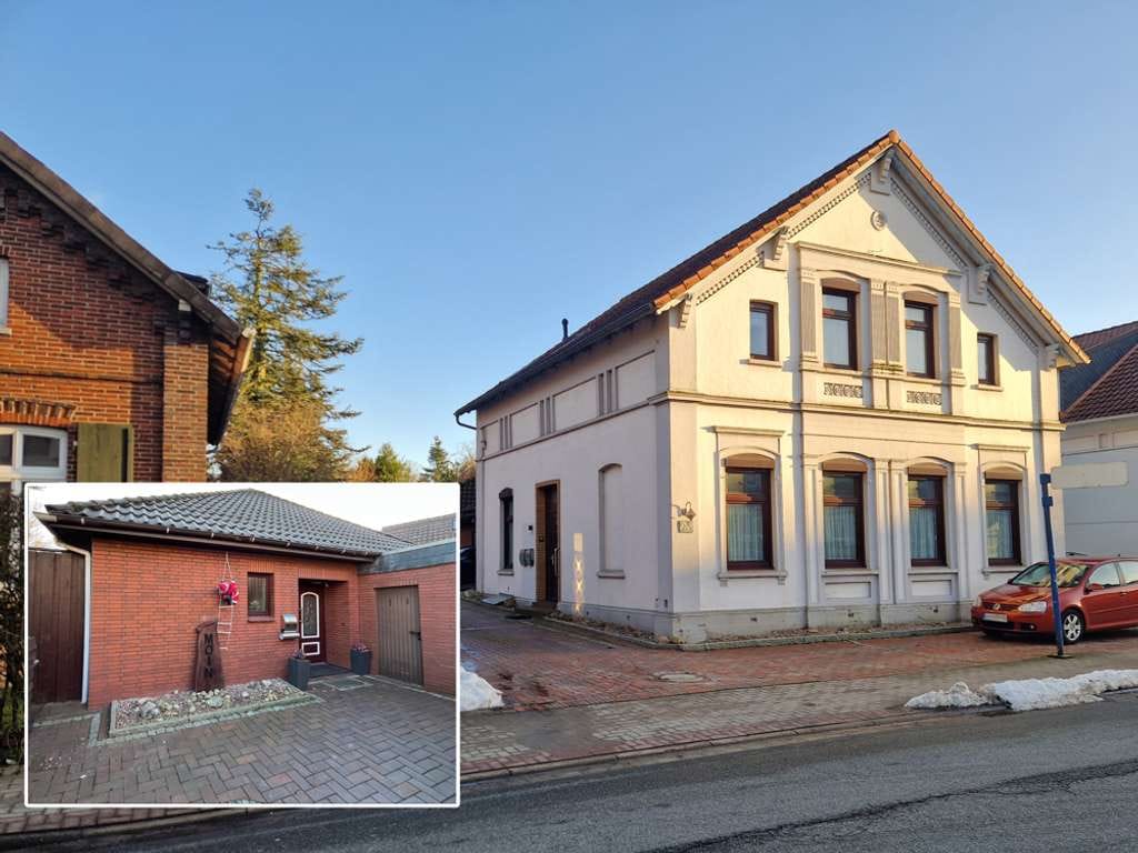 Immobilie in Varel - Gebäudeensemble - ein MIX, der was zu bieten hat. Historische Anlage + selber ebenerdig Wohnen mit T - Bild 0