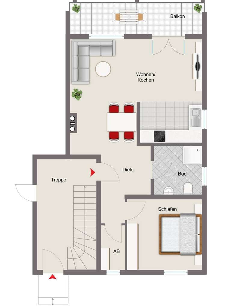 Immobilie in Mitterfels - Hier lässt es sich gut leben! 2-Zimmer-Wohnung in Mitterfels  - Bild 3