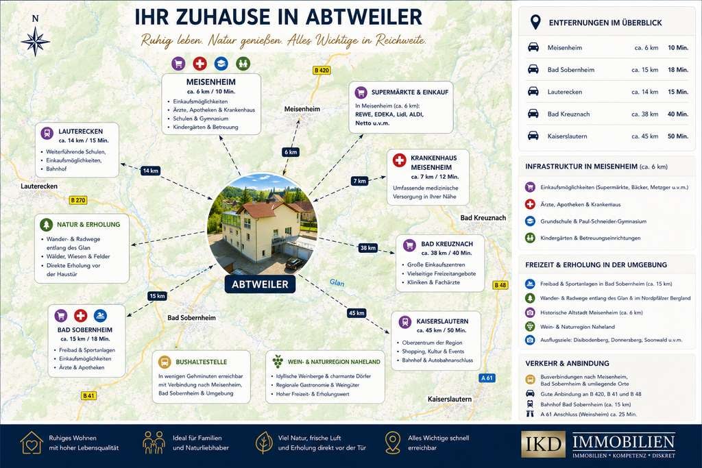 Immobilie in Abtweiler - Modernisiertes Zweifamilienhaus mit Wintergarten, PV-Anlage und großem Grundstück - Bild 1