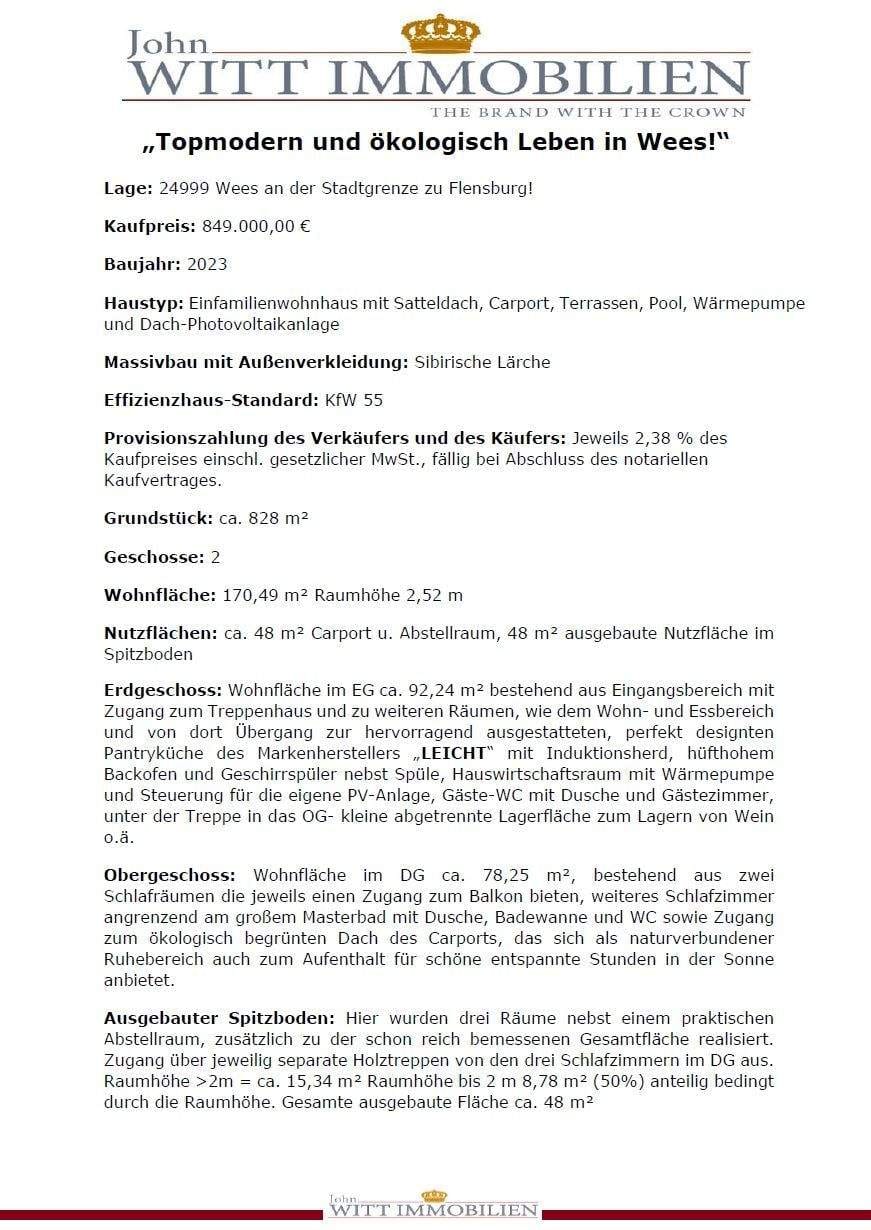 Immobilie in Wees - Topmodern und ökologisch Leben, in Wees ! - Bild 1