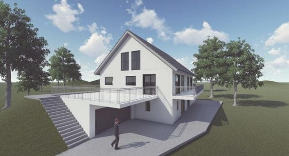Immobilie in Wörth an der Donau - HS6494 Neubau von zwei Doppelhaushälften in ruhiger Hanglage / Wörth a.d.Donau - Bild 1