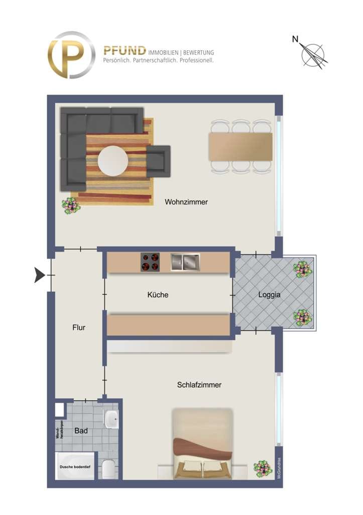 Immobilie in Korb - Zweizimmerwohnung vermietet mit Stellplatz in Korb - Bild 0