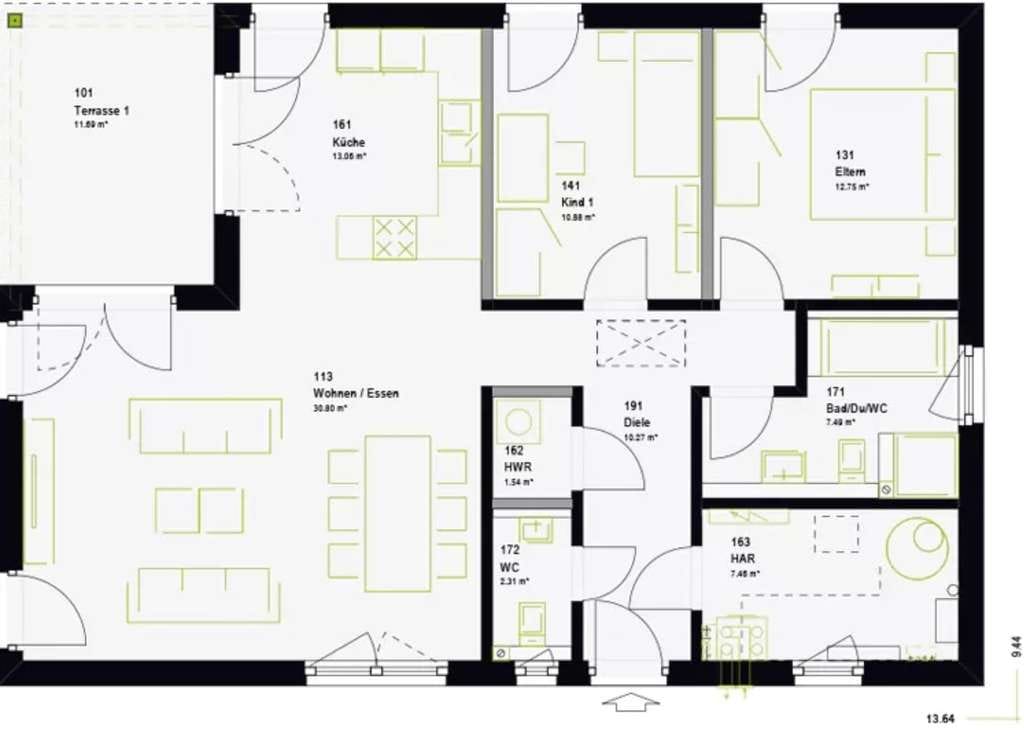 Immobilie in Reiskirchen - Exklusiver Bungalow mit Gartenidylle - Bild 4