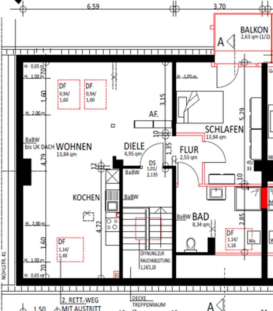 Immobilie in Oberhausen - 2-Zimmer-Wohnung im Dachgeschoss zum Selbstausbau mit Baugenehmigung - Bild 0
