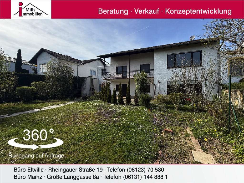 Immobilie in Geisenheim - Großzügiges Einfamilienhaus mit Terrasse und Balkon in schöner Ortsrandlage von Geisenheim-Mar - Bild 0