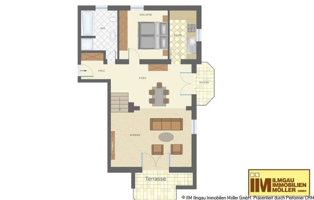 Immobilie in Pfaffenhofen an der Ilm - Optimal geschnittene 2,5 Zi.-Erdgeschosswohnung mit Garten in Pfaffenhofen - Bild 2