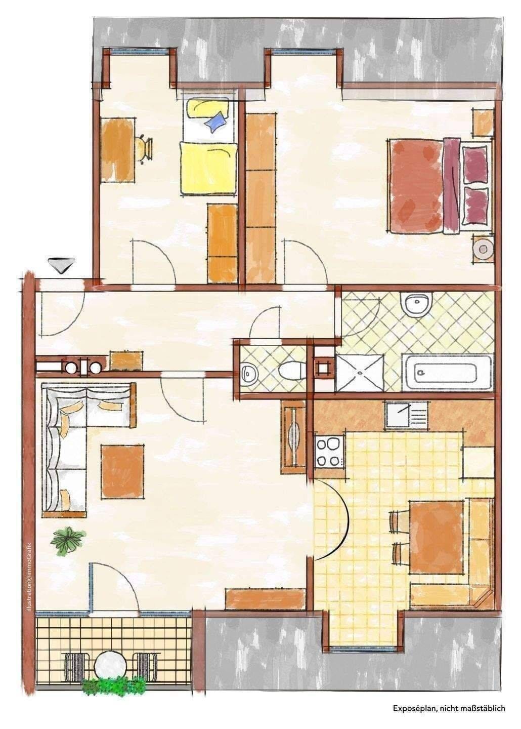 Immobilie in Dietmannsried - 3 Zimmer Wohnung mit moderner Ausstattung in ruhiger Wohnlage Nähe Kempten  - Bild 1
