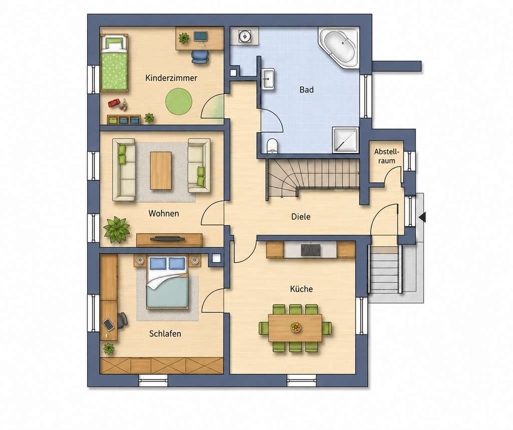 Immobilie in Biblis - 3-Zimmer-Erdgeschosswohnung in Biblis-Nordheim - Bild 0
