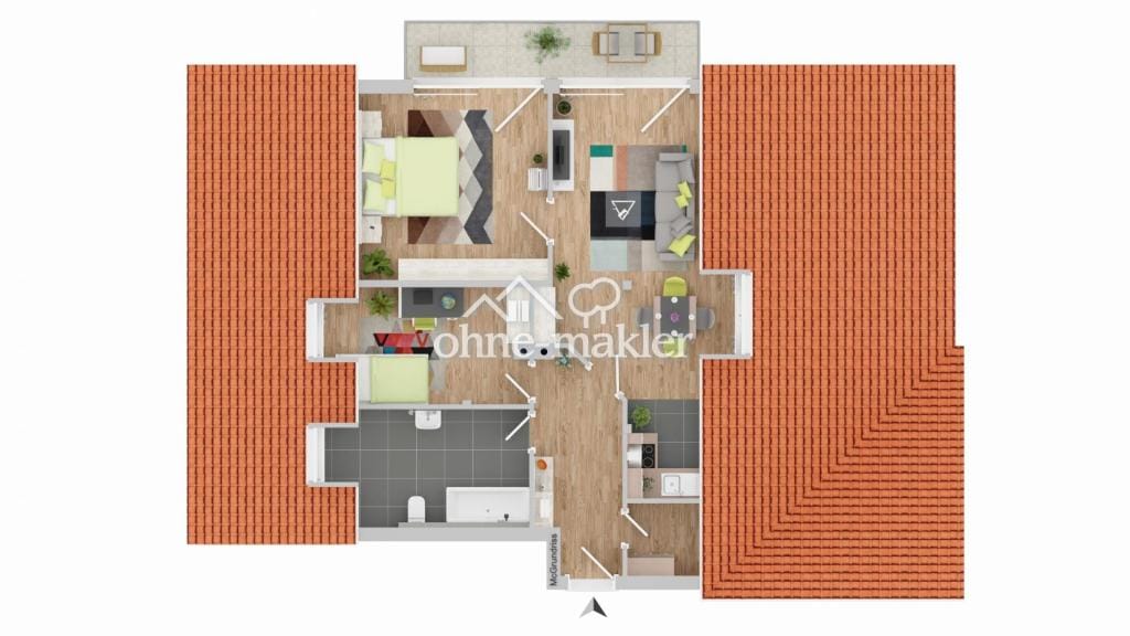 Immobilie in Rohrbach - Dachgeschosswohnung in Rohrbach - Bild 1